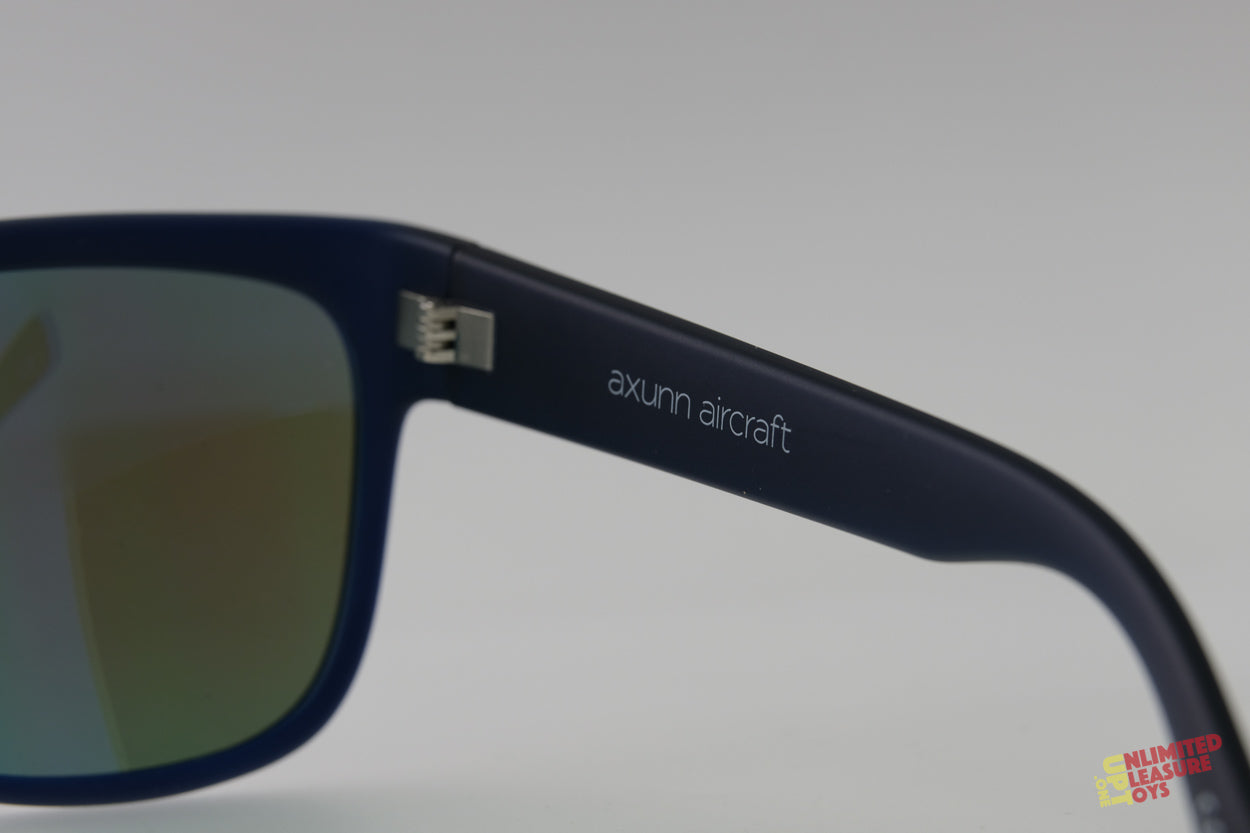 Lunettes solaires Axunn Aircraft translucide bleu/flash bleu