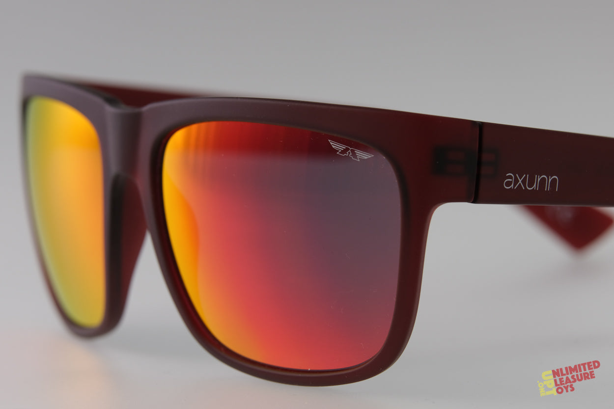 Lunettes solaires Axunn Aircraft translucide rouge/flash rouge