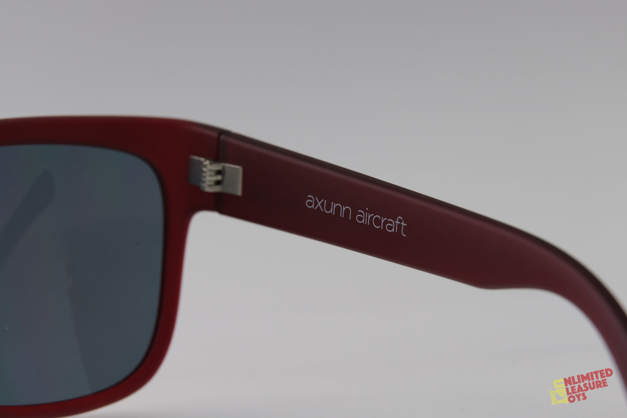 Lunettes solaires Axunn Aircraft translucide rouge/flash rouge