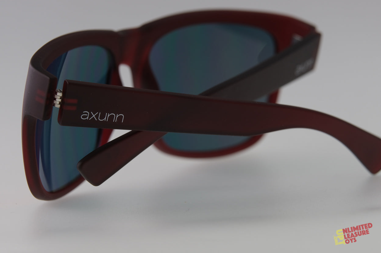 Lunettes solaires Axunn Aircraft translucide rouge/flash rouge