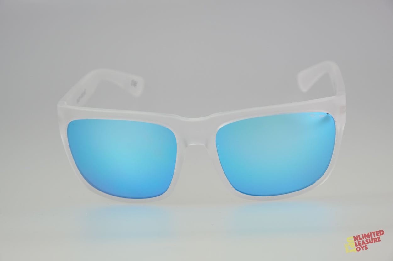 Lunettes solaires Axunn Aircraft translucide blanc/flash bleue