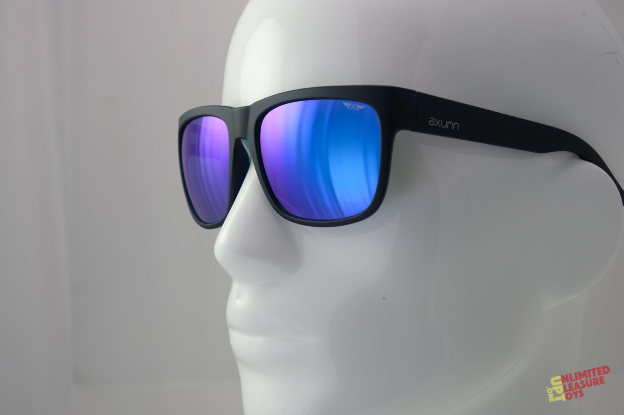 Lunettes solaires Axunn Aircraft translucide bleu/flash bleu