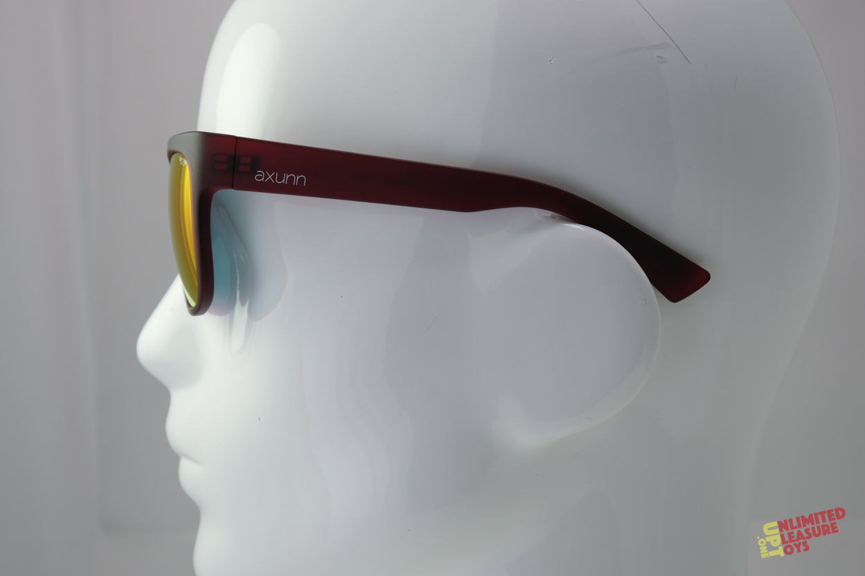 Lunettes solaires Axunn Aircraft translucide rouge/flash rouge