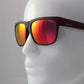 Lunettes solaires Axunn Aircraft translucide rouge/flash rouge