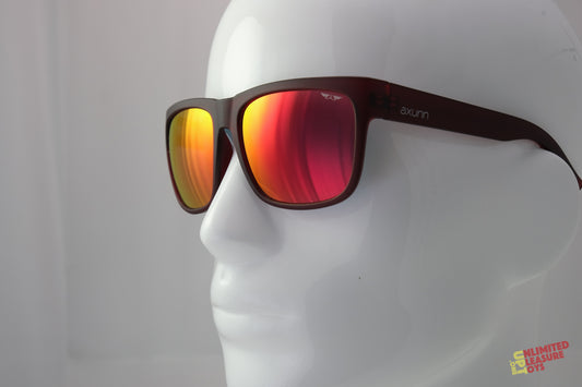 Lunettes solaires Axunn Aircraft translucide rouge/flash rouge