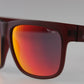 Lunettes solaires Axunn Aircraft translucide rouge/flash rouge