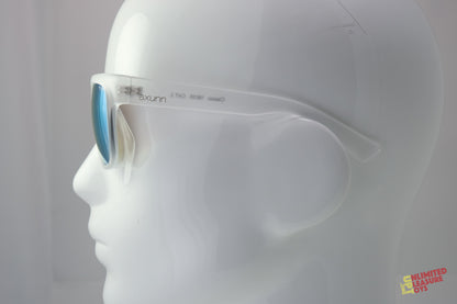 Lunettes solaires Axunn Aircraft translucide blanc/flash bleue